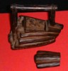 Bamboo design clay tea cup (Side view)